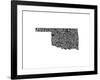 Typographic Oklahoma-CAPow-Framed Art Print