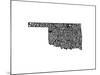 Typographic Oklahoma-CAPow-Mounted Art Print