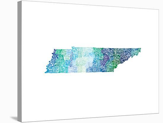 Typographic Tennessee Cool-CAPow-Stretched Canvas