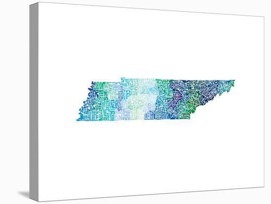 Typographic Tennessee Cool-CAPow-Stretched Canvas