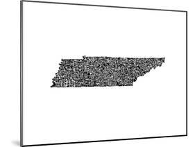 Typographic Tennessee-CAPow-Mounted Art Print