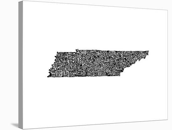 Typographic Tennessee-CAPow-Stretched Canvas