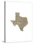 Typographic Texas Brown-CAPow-Stretched Canvas