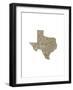 Typographic Texas Brown-CAPow-Framed Art Print