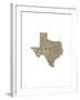 Typographic Texas Brown-CAPow-Framed Art Print