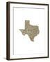 Typographic Texas Brown-CAPow-Framed Art Print