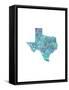 Typographic Texas Cool-CAPow-Framed Stretched Canvas