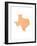 Typographic Texas Orange-CAPow-Framed Art Print