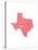 Typographic Texas Red-CAPow-Stretched Canvas