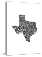 Typographic Texas-CAPow-Stretched Canvas