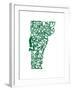 Typographic Vermont Green-CAPow-Framed Art Print