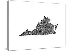 Typographic Virginia-CAPow-Stretched Canvas