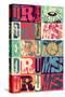 Typographical Drums-ZOO BY-Stretched Canvas