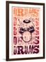 Typographical Drums-ZOO BY-Framed Art Print