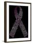 Typography Pink Ribbon-SirTallGuy-Framed Art Print