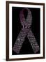 Typography Pink Ribbon-SirTallGuy-Framed Art Print