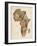 Typography Text Map of Africa-Michael Tompsett-Framed Art Print