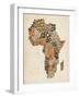 Typography Text Map of Africa-Michael Tompsett-Framed Art Print