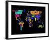 Typography World Map 2-NaxArt-Framed Art Print