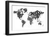 Typography World Map 5-NaxArt-Framed Art Print