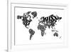 Typography World Map 5-NaxArt-Framed Art Print