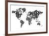 Typography World Map 5-NaxArt-Framed Art Print