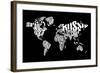 Typography World Map 6-NaxArt-Framed Art Print