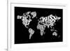 Typography World Map 6-NaxArt-Framed Art Print