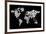 Typography World Map 6-NaxArt-Framed Art Print