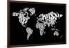 Typography World Map 6-NaxArt-Framed Art Print