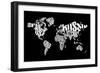 Typography World Map 6-NaxArt-Framed Art Print