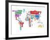 Typography World Map 8-NaxArt-Framed Art Print