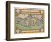 Typus Orbis Terrarum, map of the world, from Ortelius's 'Theatrum Orbis Terrarum', Antwerp, 1570-Abraham Ortelius-Framed Giclee Print