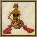 Javanese Dancer in a Seated Pose-Tyra Kleen-Framed Stretched Canvas