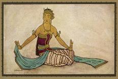 Javanese Dancer Performing the Female Style in a Seated Pose-Tyra Kleen-Art Print