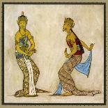 Javanese Dancer Drawing a Bow in a Highly Stylized Movement-Tyra Kleen-Framed Art Print