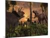 Tyrannosaurus Rex and Triceratops Meet for a Battle to the Death-Stocktrek Images-Mounted Photographic Print