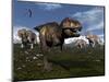 Tyrannosaurus Rex Attacked by Three Triceratops-Stocktrek Images-Mounted Art Print