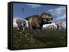 Tyrannosaurus Rex Attacked by Three Triceratops-Stocktrek Images-Framed Stretched Canvas