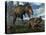 Tyrannosaurus Rex Attacking an Einiosaurus Dinosaur-Stocktrek Images-Stretched Canvas