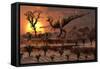 Tyrannosaurus Rex Calling Out to Find a Possible Mate-null-Framed Stretched Canvas