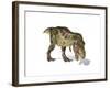 Tyrannosaurus Rex Dinosaur on White Background-null-Framed Art Print