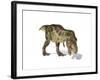 Tyrannosaurus Rex Dinosaur on White Background-null-Framed Art Print