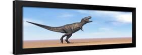 Tyrannosaurus Rex Dinosaur Standing in the Desert-null-Framed Art Print