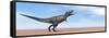 Tyrannosaurus Rex Dinosaur Standing in the Desert-null-Framed Stretched Canvas