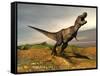 Tyrannosaurus Rex Dinosaur Walking in Desert Landscape-null-Framed Stretched Canvas