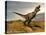 Tyrannosaurus Rex Dinosaur Walking in Desert Landscape-null-Stretched Canvas