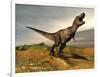 Tyrannosaurus Rex Dinosaur Walking in Desert Landscape-null-Framed Premium Giclee Print