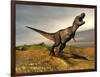 Tyrannosaurus Rex Dinosaur Walking in Desert Landscape-null-Framed Premium Giclee Print