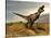 Tyrannosaurus Rex Dinosaur Walking in Desert Landscape-null-Stretched Canvas